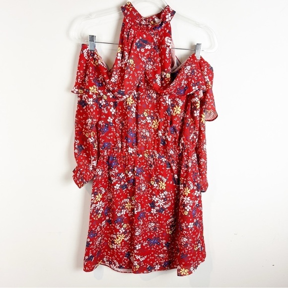 NEW Parker Red Floral Dress size M - Picture 2 of 8